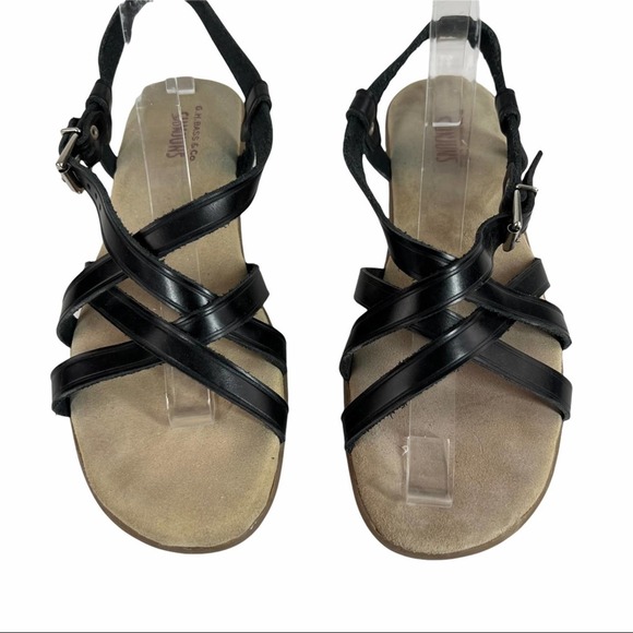G.H. Bass & Co. Shoes - Bass Sunjuns Margie Black Leather Strappy Sandal Women's Size 8.5 Open Toe
